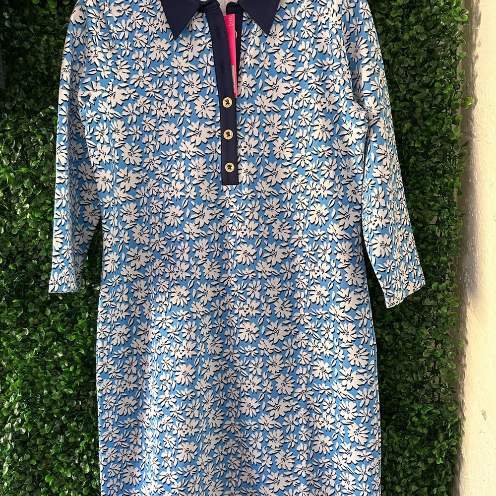 NWT Floral Blue and White Women's Dress - Picture 3 of 7
